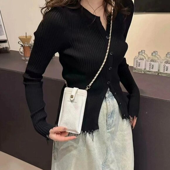 Chanel Beaute NEW Coco Crush Phone / Card Holder Pouch Crossbody White Gold GWP - Picture 2 of 9